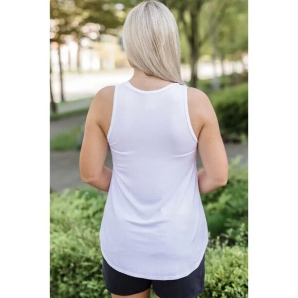 NWT Silver Icing Freeloader White Mad About You v-neck tank  size M/L - Picture 4 of 16